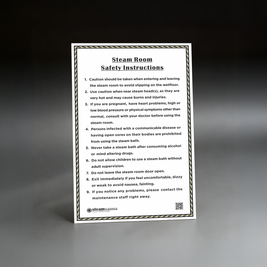 Steam Room Instruction