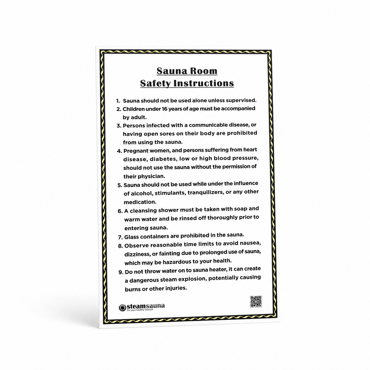 Sauna Instruction